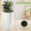  Grand grand pot de fleurs rond 21 po Jarrow (ensemble de 2)-1043658681