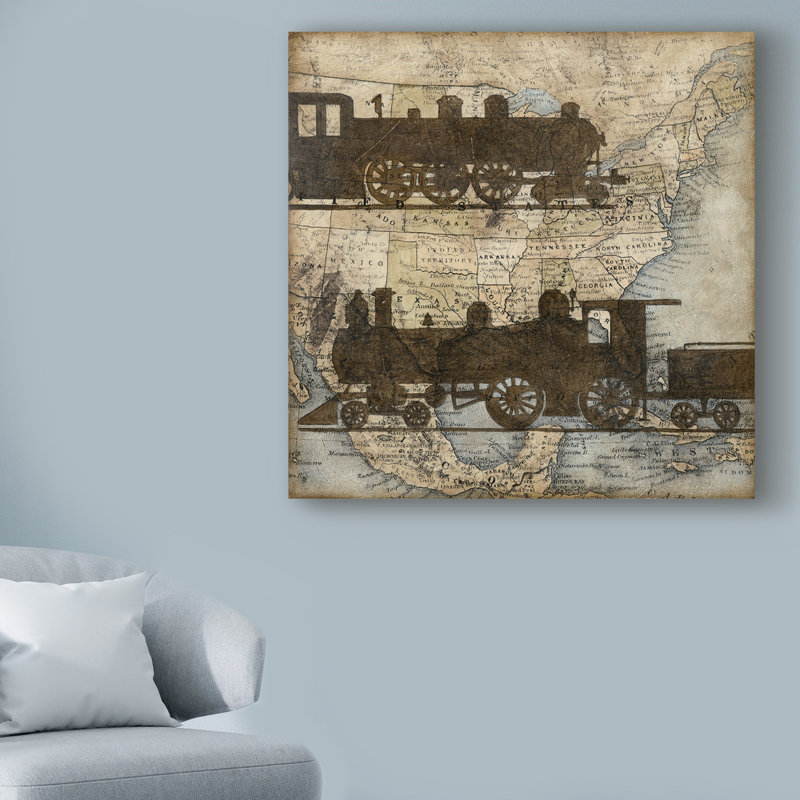 « travel silhouette i », art sur toile, H 14 po x l 14 po x P 2 po