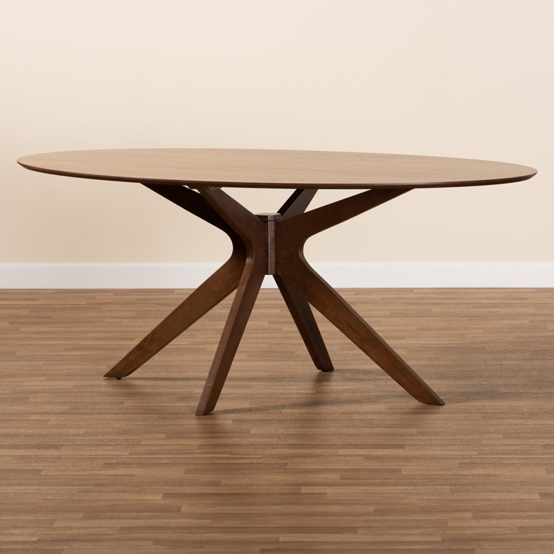 Daved Oval Solid Wood Base Dining Table