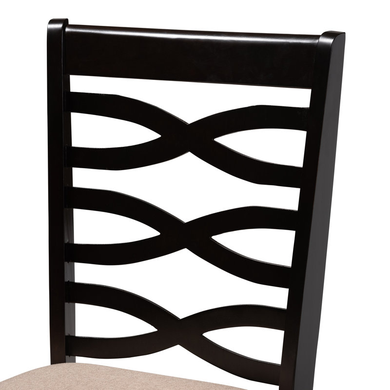 4 - Person Four Leg Dining Set, Sand/Espresso Brown