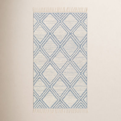 Jibreal Handmade Blue Rug