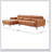 L-Shaped Cognac PU Leather Sectional Couch-1298740856