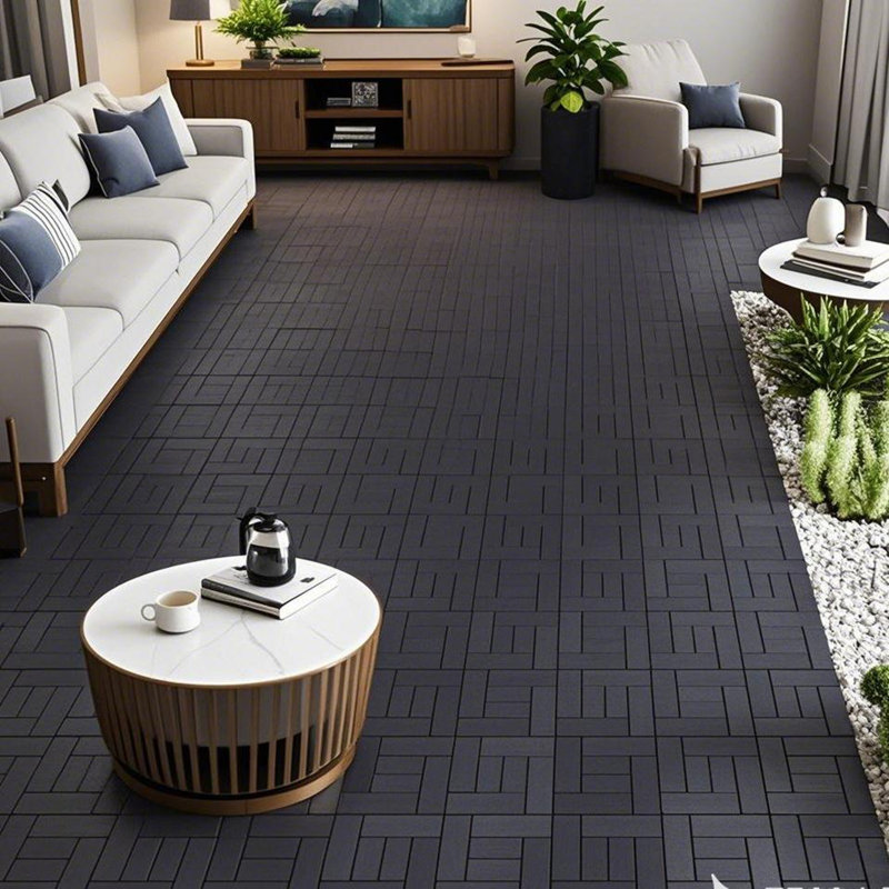 DIY Module Interlocking Decking Tiles Floor Tile, Dark Gray
