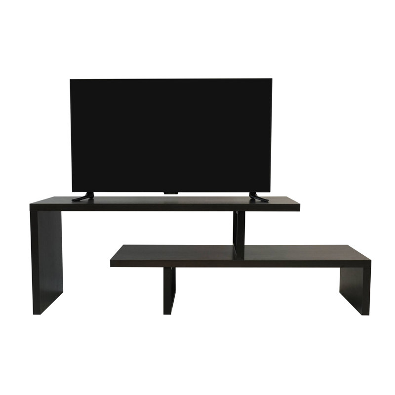 Orford Modern Minimalist TV Stand – Open Concept Media Console with Industrial Iron Legs – Mid‑Century Modular Entertainment Center for TVs up to 60"