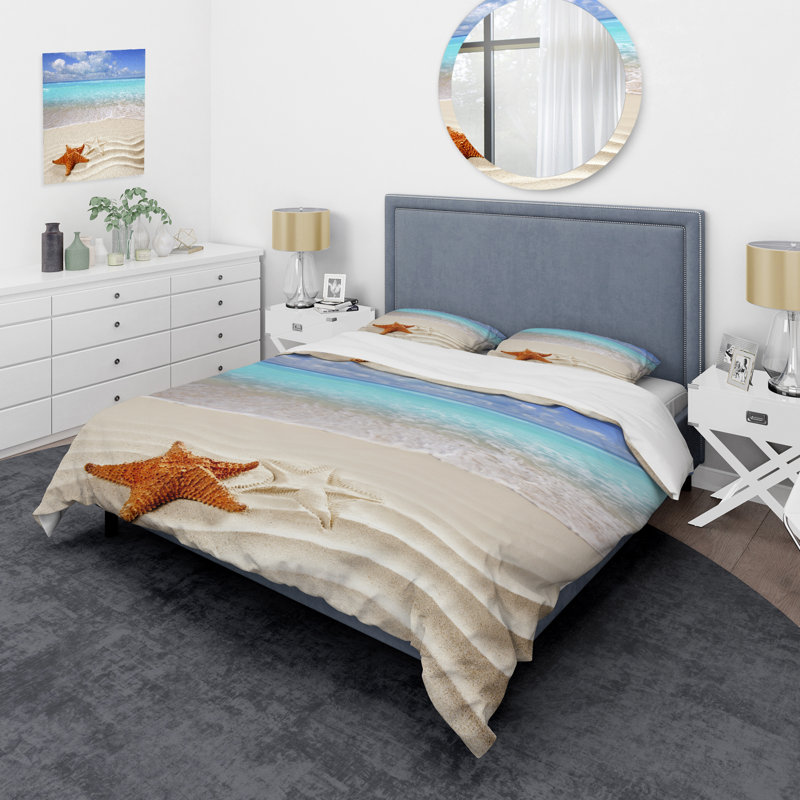 Ensemble de housse de couette Vintage Beige Minimalisme, Housse simple + 1 taie décorative