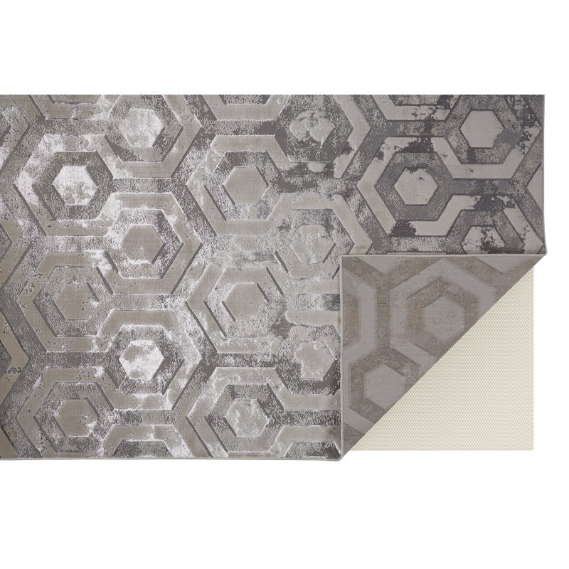 Tapis beige Devia, Rectangle 3 pi 11 po x 6 pi