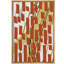 Abstrait géométrique rectangulaire, formes oranges encadrées, impression sur toile-109881802-109881805