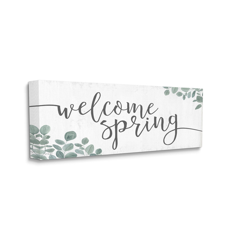 Welcome Welcome, Toile tendue, H 10 po x l 24 po x P 1,5 po