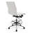 Modern Drafting Chair | Upholstered PU Leather Ribbed Armless Mid Back with Tall Adjustable Base & Leg Rest | Tilt Lock, Swivel | Computer, Home, Executive, Conference, Meetings -1423078238