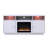 70-Inch Wide White Walnut Finish Fireplace Console Tv Stand, Heater, Multiple Flame Colors, 3 Open Shelves And 2 Storage Cabinets 70"W Stand With Led Color Choices,