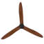 Ventilateur de plafond 3 pales 72 "en bois massif avec télécommande-357592002