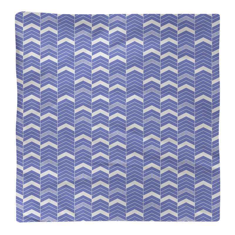 Serviette en coton bicolore lignée Stephenie, Sergé de coton, H 0,1 po x l 10 po x P 10 po, Aigue-marine