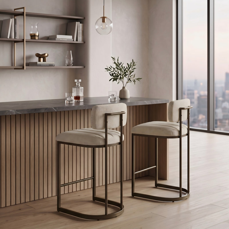 Tabouret de bar moderne 35 po, Sable
