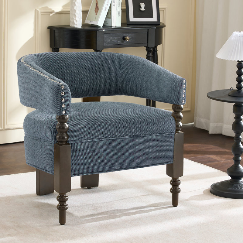 Fauteuil Barrel, Bleu