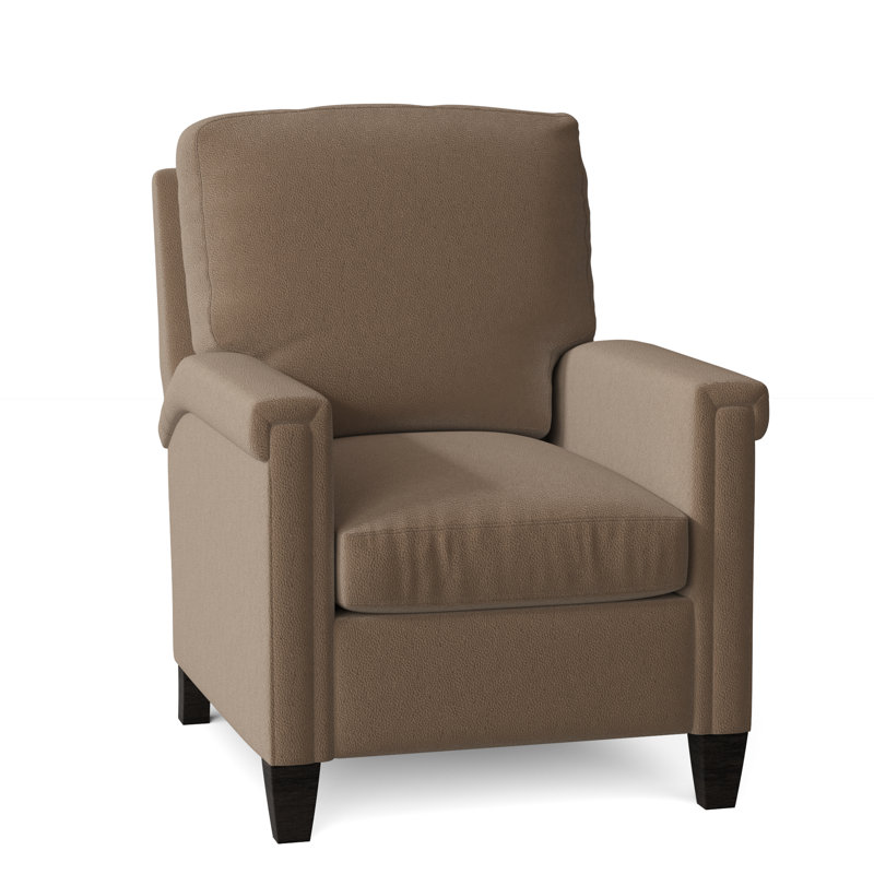 Kara 32" Wide Faux Leather Standard Recliner, Aline Light Gray Stonewash Genuine Leather, Cobblestone, Manual