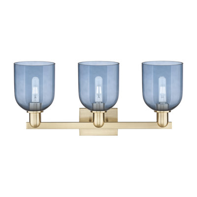Allysson - 3 Light - Blue shade - Bath Vanity Light