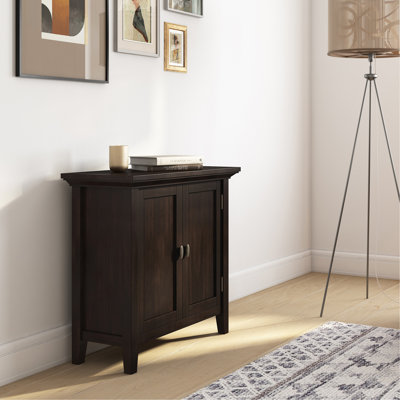 Redmond 32 Inch Wide  Wood Low Storage Cabinet In Brunette Brown