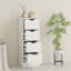 Armoire de rangement étroite, 4 tiroirs, blanc