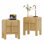 Ensemble de 2 tables de chevet modernes en bois avec tiroirs Adora