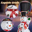 Décoration de Noël bonhomme de neige éclairée 5,7 pi avec canne en bonbon
