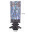 Petite petite lampe de table Tiffany de style libellule bleu mer en verre coloré 4 po x 10 po