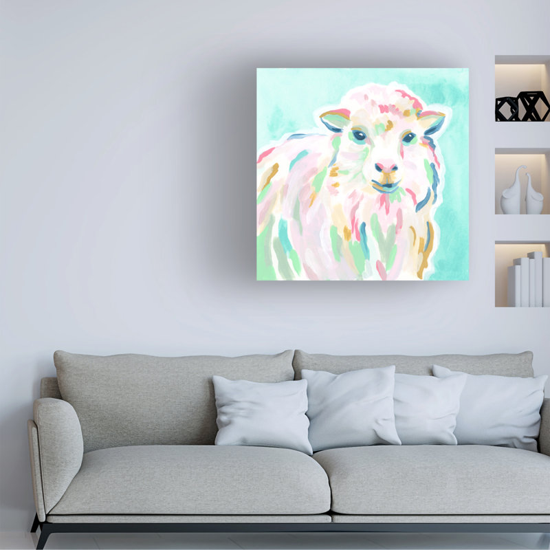 "Pop Pasture IV" sur toile, H 18 po x l 18 po