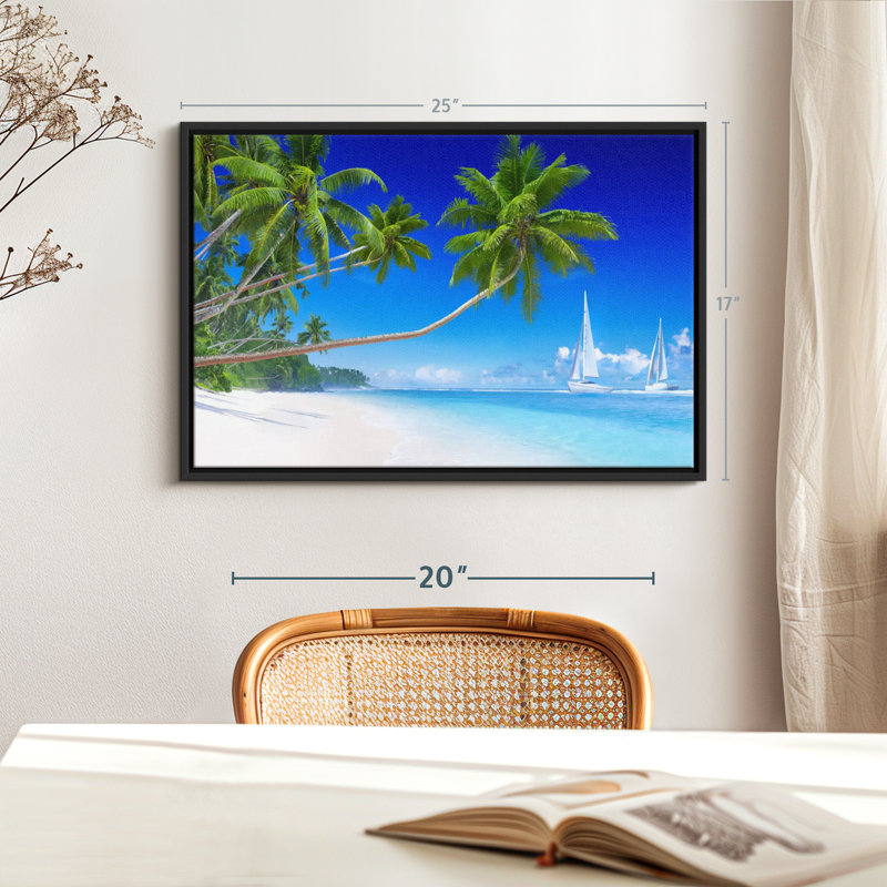Plage «Seaside Palms Wall Art», H 17 po x l 25 po