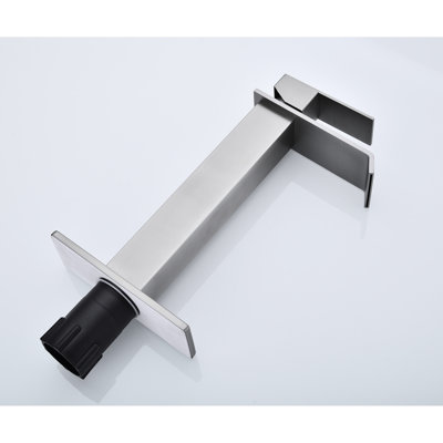 Single Handle Bathroom Sink Faucet Featuring Waterfall Spout And Pop - Up Drain  No Overflow , Stainless Steel With Brushed Nickel Finish, Gentle Stable Stream, Easy To Use Water Flow Temperature