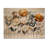 Autumn Harmony Peonies Flowers Bouquet I - Peonies Wood Wall Art - On Natural Pine Wood-245880304