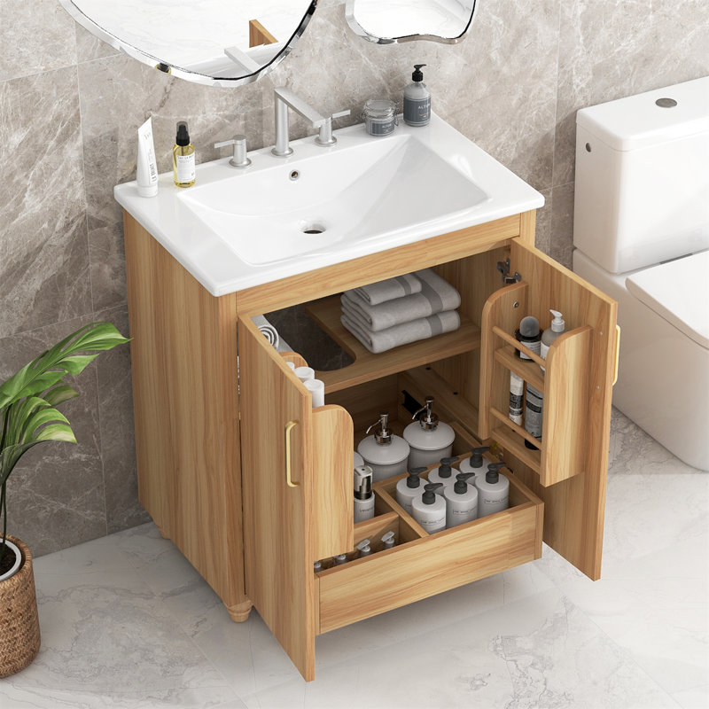 Ensemble de meuble-lavabo simple 30 po avec plateau Delmos