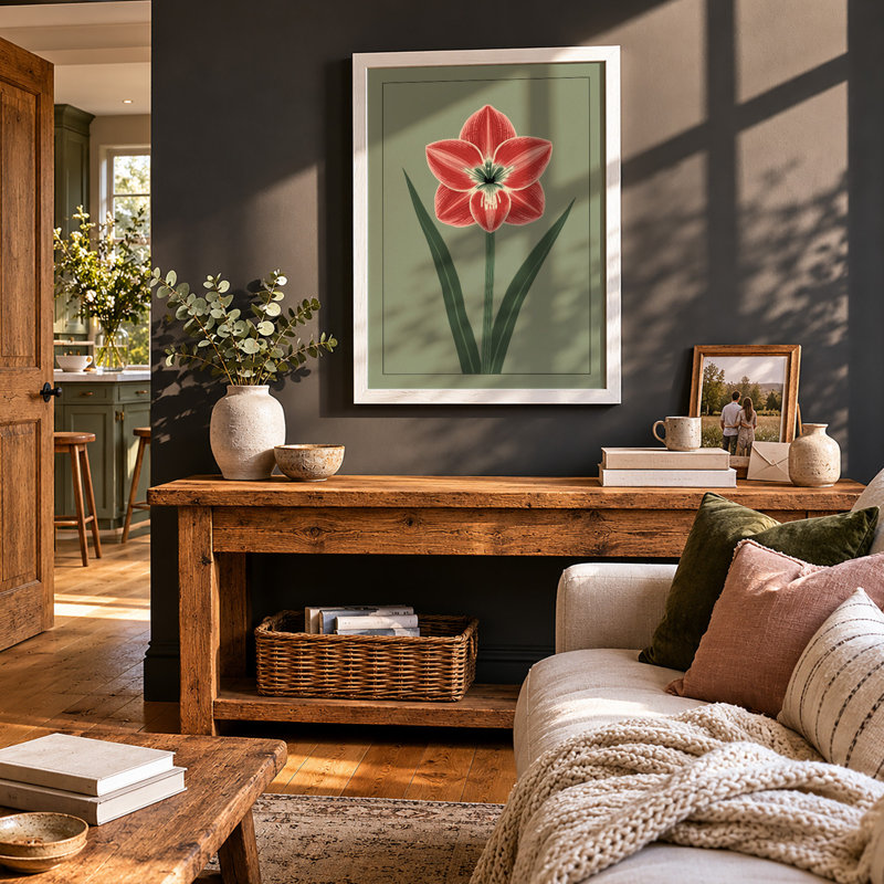 Study Botanical - Framed Print, A3 - 42.0 x 29.7 cm, White