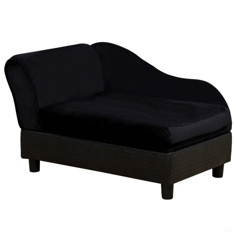Canapé pour chien avec rangement pour animaux de compagnie, noir, Noir