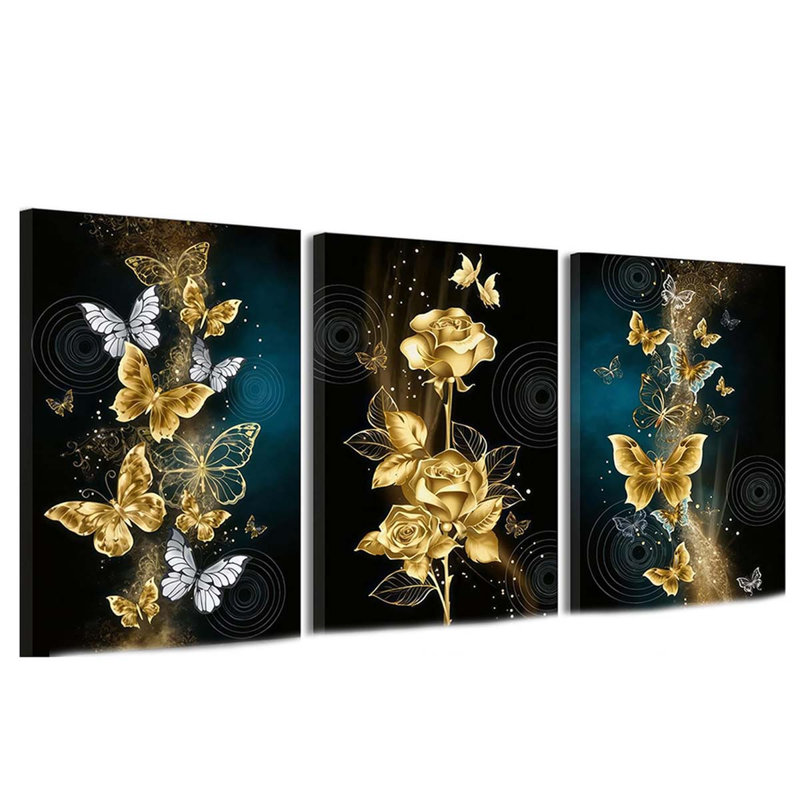 3 Piece Wrapped Canvas Print, 40 cm H x 30 cm W
