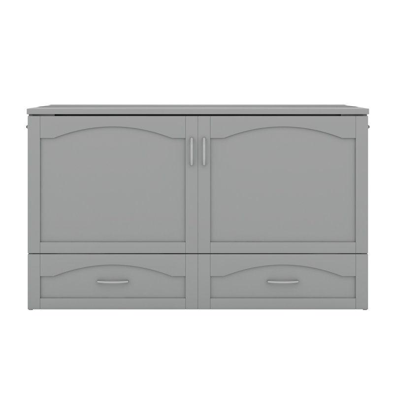 Dyemond Murphy Storage Bed, Gray, Full/Double