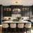 24'' Modern LED Chandelier, Round Smoked Gray Glass Pendant Light with Adjustable Color Temperature
