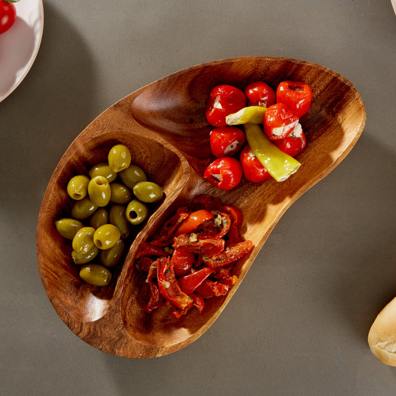 Alpen Home Flaherty Wood Divided Serving Dish