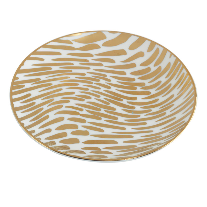 Matrix Gold Set of 6 Plated Canape Plates 6in asst