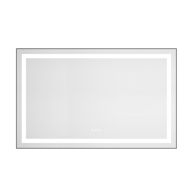 LED Bathroom Mirror with Front-lit, 3 Colors Temperature & Dimmable Light, 48" x 72", Gold