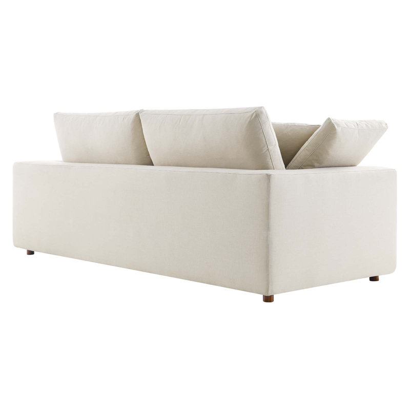 Light Beige Linen Lawson Sofa with Down Fill Cushions