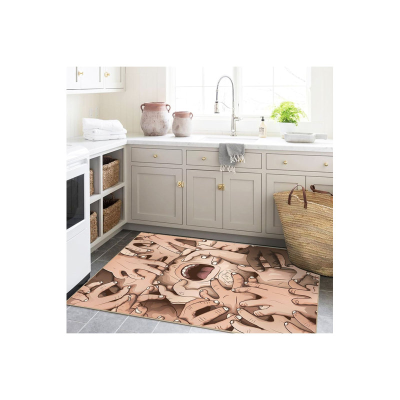 Tapis décoratif lavable à la machine Horror, Rectangle 2 pi 4 po x 3 pi 11 po