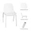 Chaise de salle à manger de patio moderne intérieur / extérieur - polypropylène durable, conception résistante aux intempéries-99895881