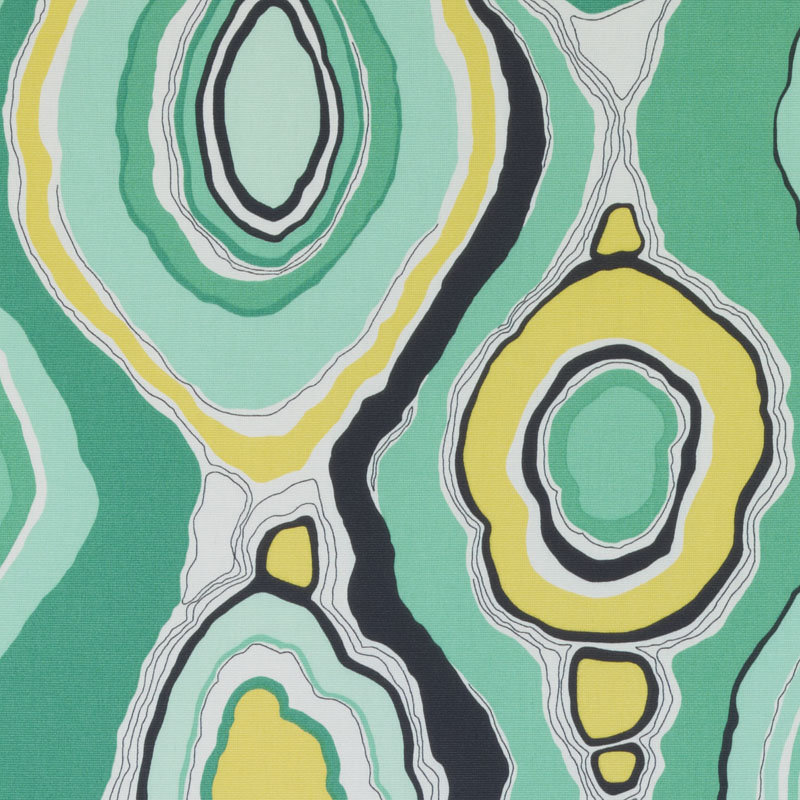 Tobi Fairley Prints and Wovens La Petit Roche Fabric, Jade