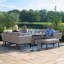 Dasara Outdoor Fabric U Shape Corner Dining Set - with Rising Table-1989020832-1989020833