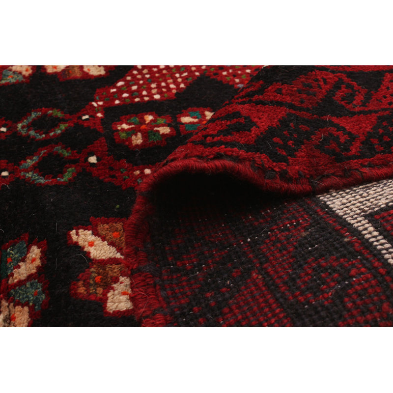 Hand-Knotted Kula Red Wool Rug 3'2" X 5'10"