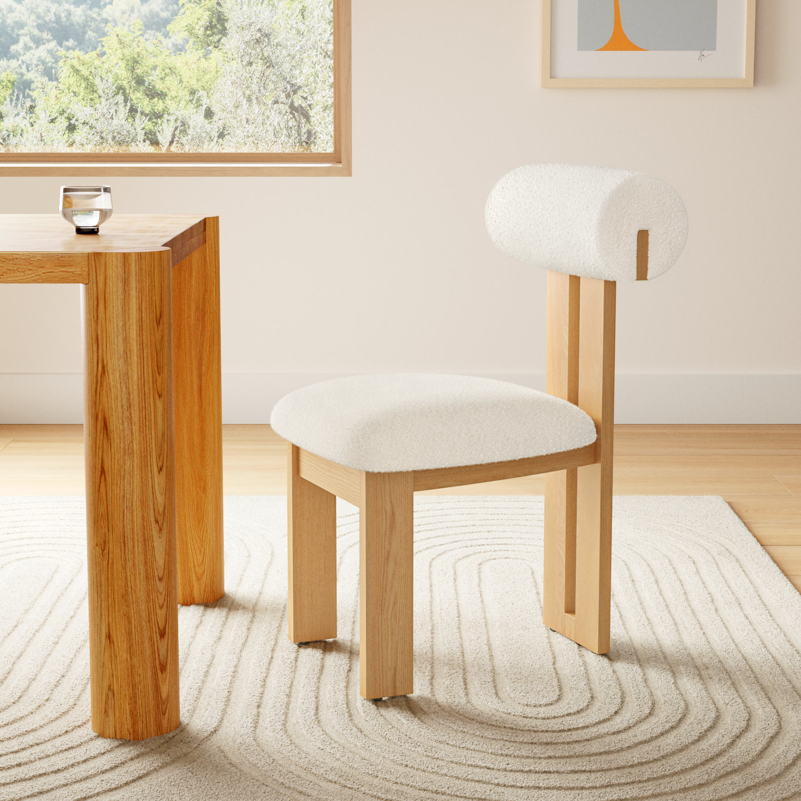 Dellar Dining Chair, Ivory
