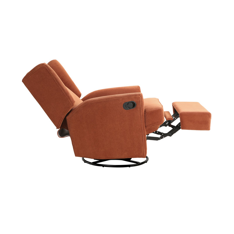 Swivel Reclining Glider, Umber Polyester Blend