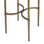 Superbe table d'appoint ovale avec base en métal bronze antique et surface en verre avec magnifique finition de cadre