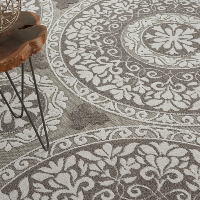 Grice Geometric Indoor / Outdoor Rug, Rectangle 4' x 6'