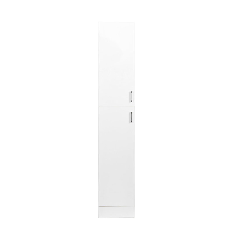 Freestanding  Cabinet With Inadjustable Shelves And Two Doors For Kitchen, Dining Room, White, White