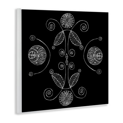 Plaque murale fractale et feuilles courbées, design par El Perkin